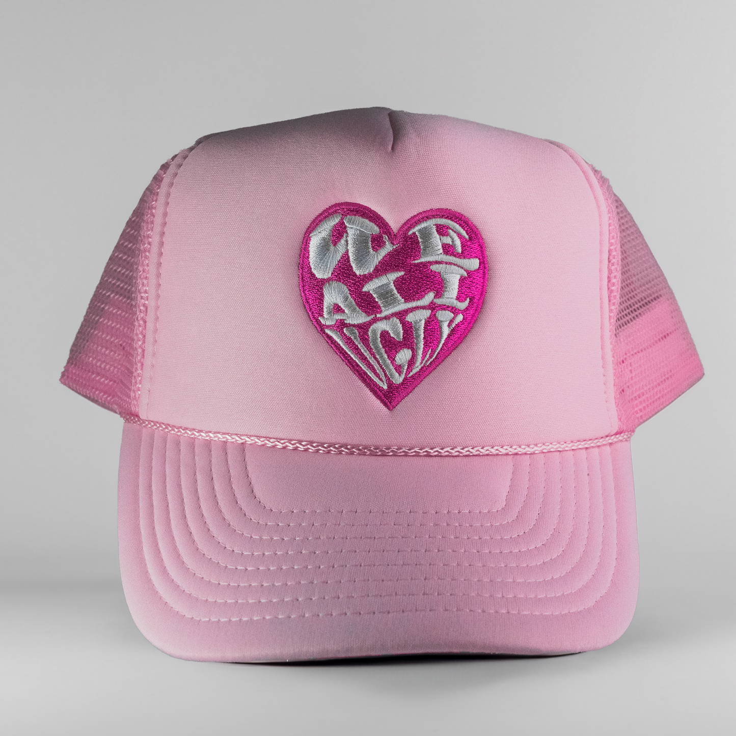 Pink Heart Trucker